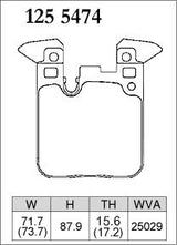 Dixcel Z Type Brake Pads - Rear - BMW F-Series M2 M3 M4