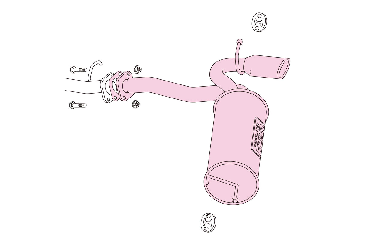Fujitsubo Legalis K Exhaust - Subaru Pleo Sc/Mc 2/4Wd/ R1 2/4Wd R2 2/4Wd RA1/2 RC1/2 RJ1/2