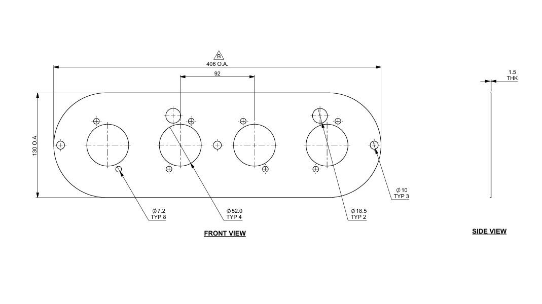 Ramair Twin Carb Air Filter With Baseplate Talbot Sunbeam & Samba 65mm Internal Height