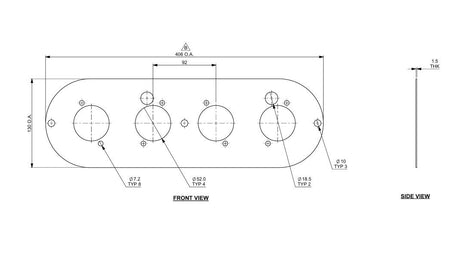 Ramair Twin Carb Air Filter With Baseplate Talbot Sunbeam & Samba 65mm Internal Height
