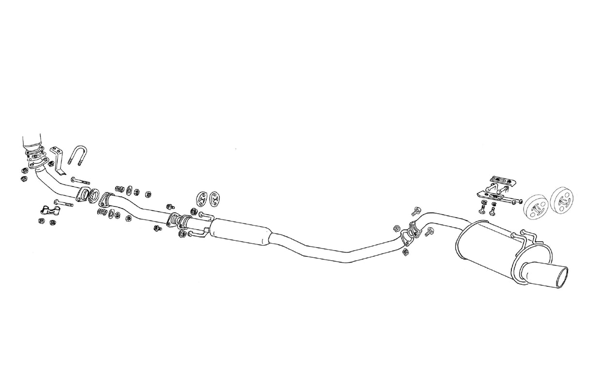Fujitsubo Legalis R Exhaust - Toyota Starlet Turbo EP91