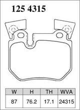 Dixcel Z Type Brake Pads - Rear - BMW E82 135i