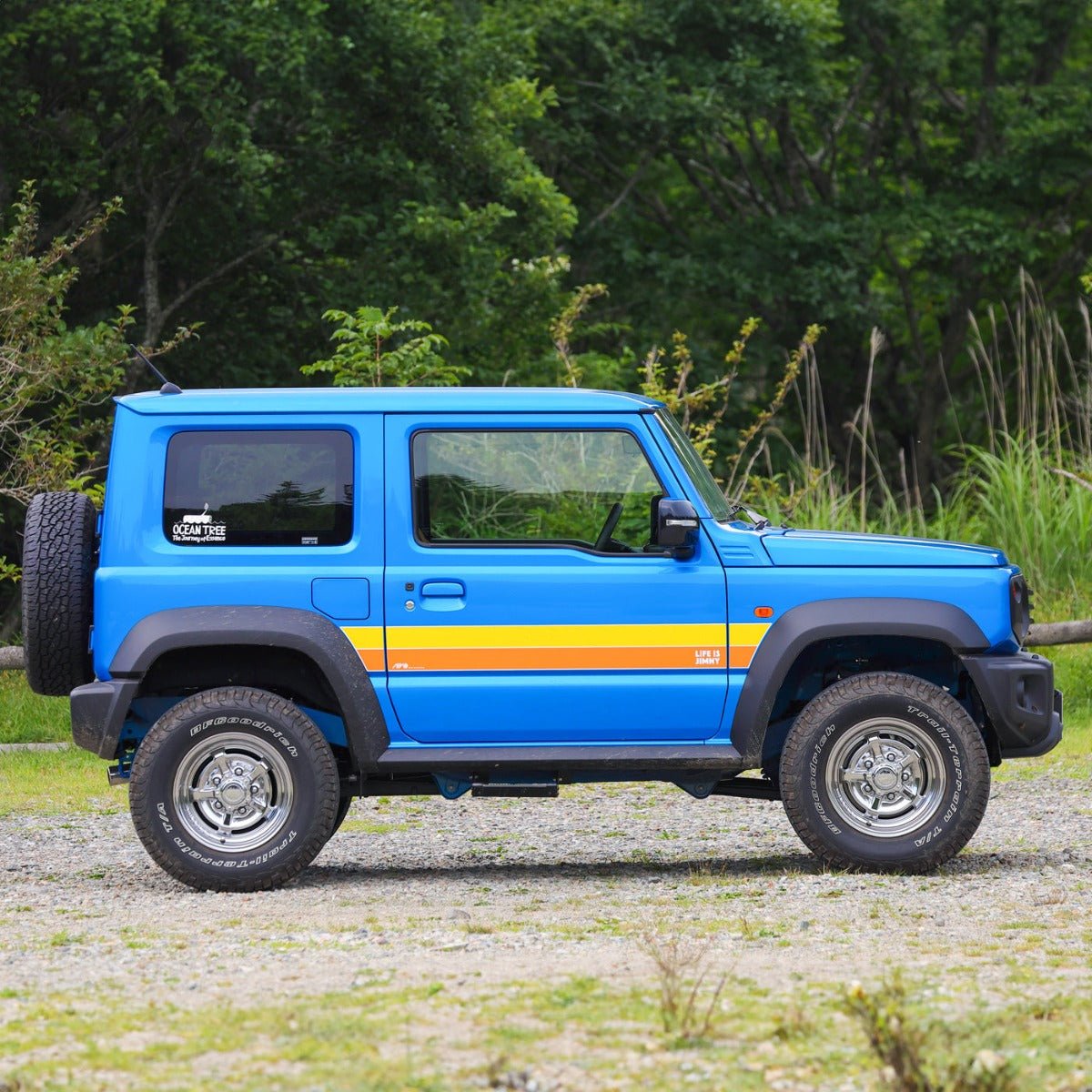 APIO "Life is Jimny" Side Decal, Light Brown & Brown - Suzuki Jimny (2018+) - torquegt