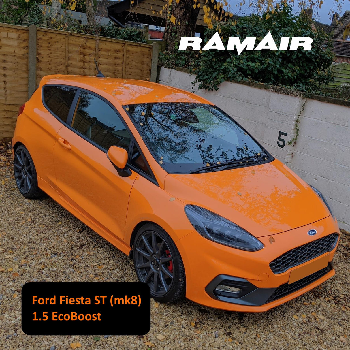 Ramair Performance Foam Induction Kit for MK8 Ford Fiesta ST 1.5 EcoBoost - Black Hose