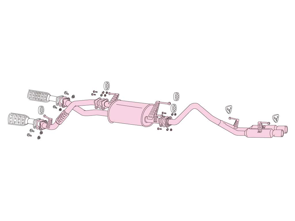Fujitsubo Legalis 4 Exhaust - Toyota Land Cruser 100 Ge UZJ100W