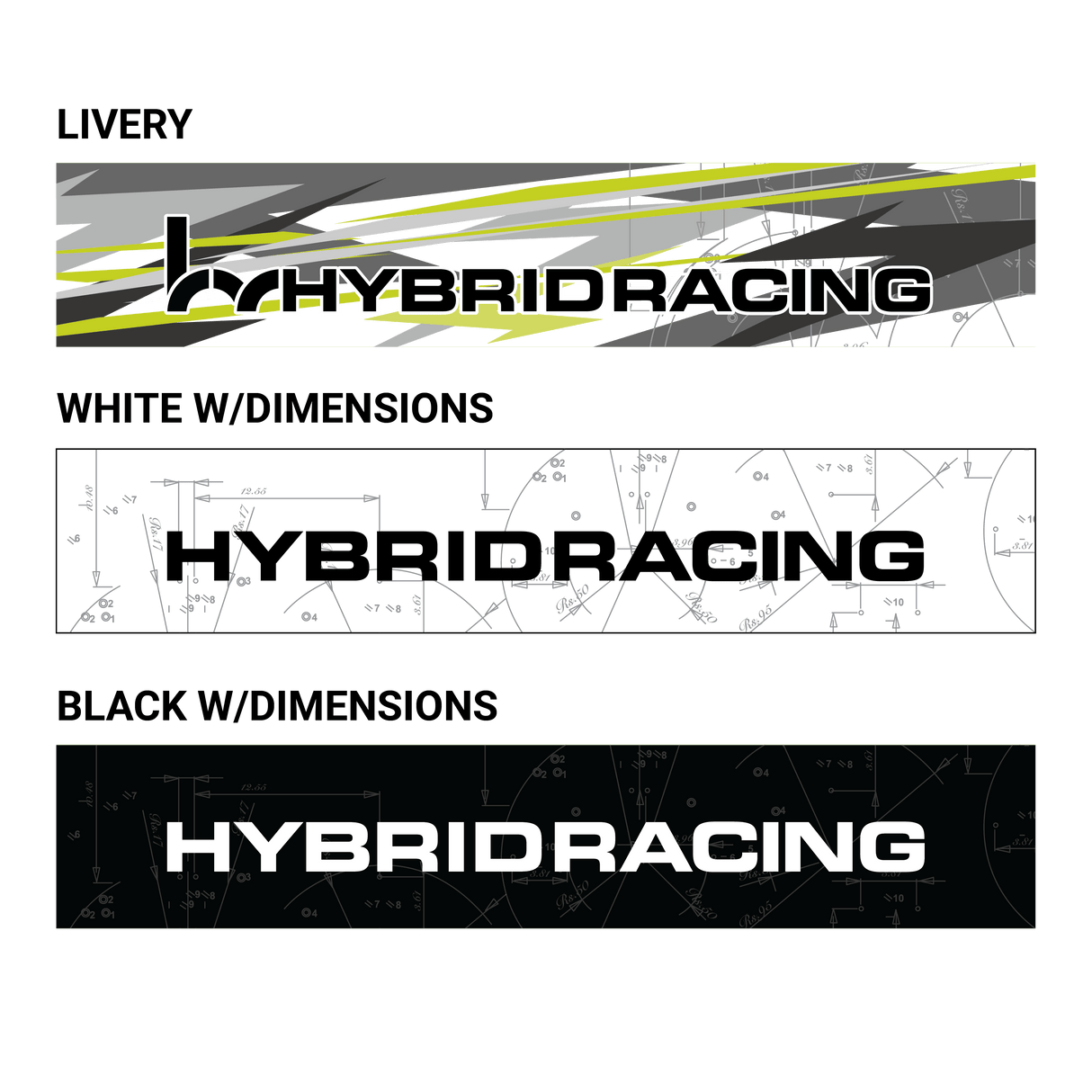 Hybrid Racing Dimensions Sunstrip - White