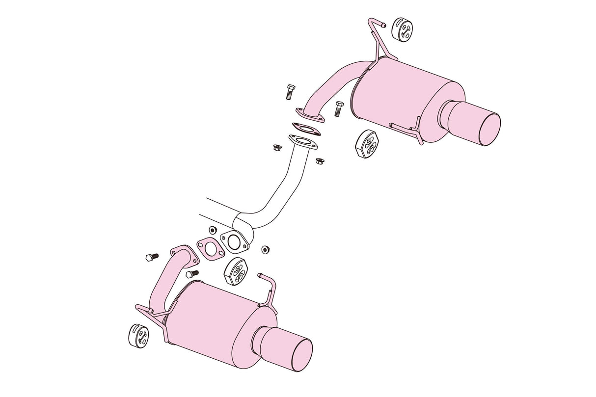 Fujitsubo A-S Exhaust - Subaru Legacy Touring Wagon 2.5/2.0 Gt BR9/BRG