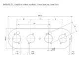 Ramair Twin Carb Air Filter With Baseplate MG Pinto Holbay 65mm Internal Height