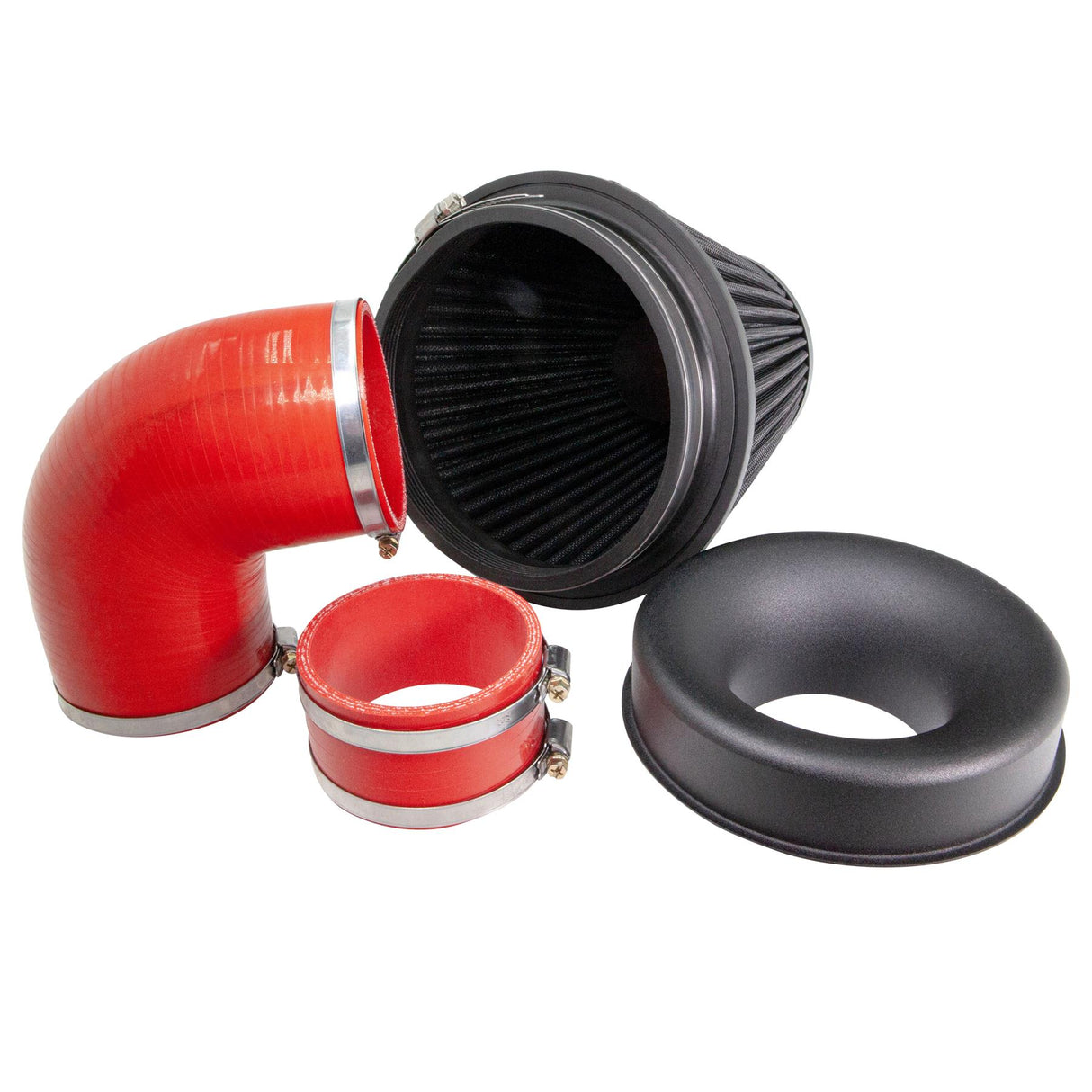 Ramair Performance Pleated Induction Kit for MK2 Focus ST - Red Hoses