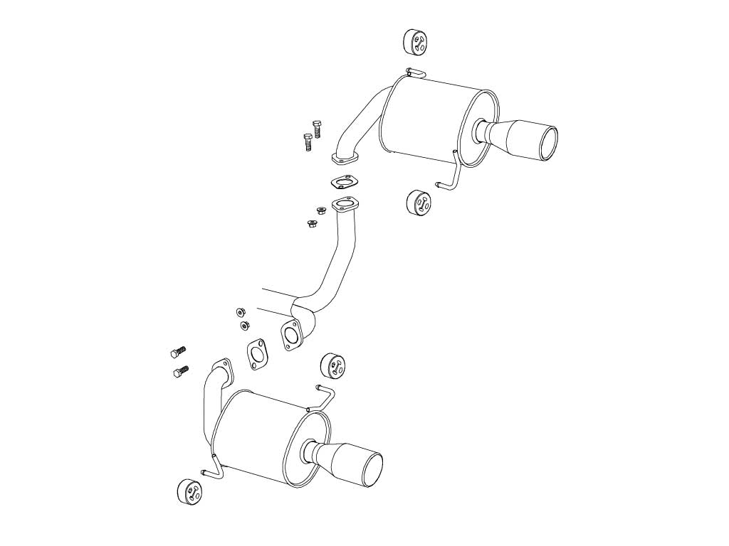 Fujitsubo Wagolis Exhaust - Subaru Legacy Outback 2.5 Turbo BPH