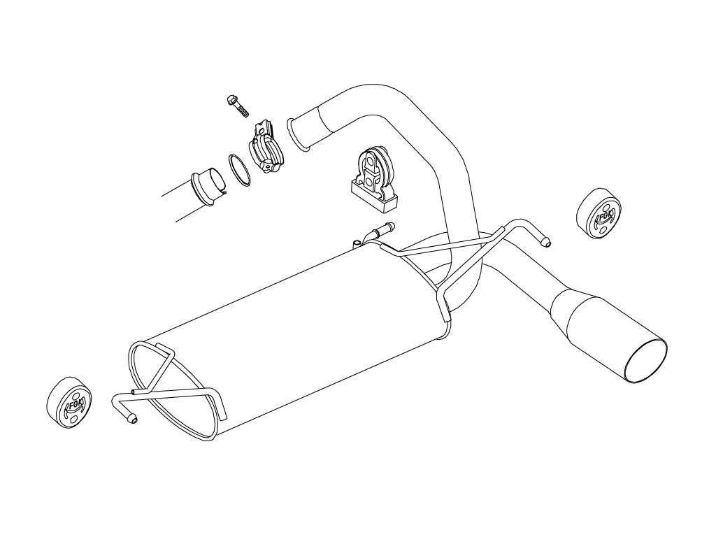 Fujitsubo Wagolis Exhaust - Suzuki Sx4 1.5 2WD YA11S