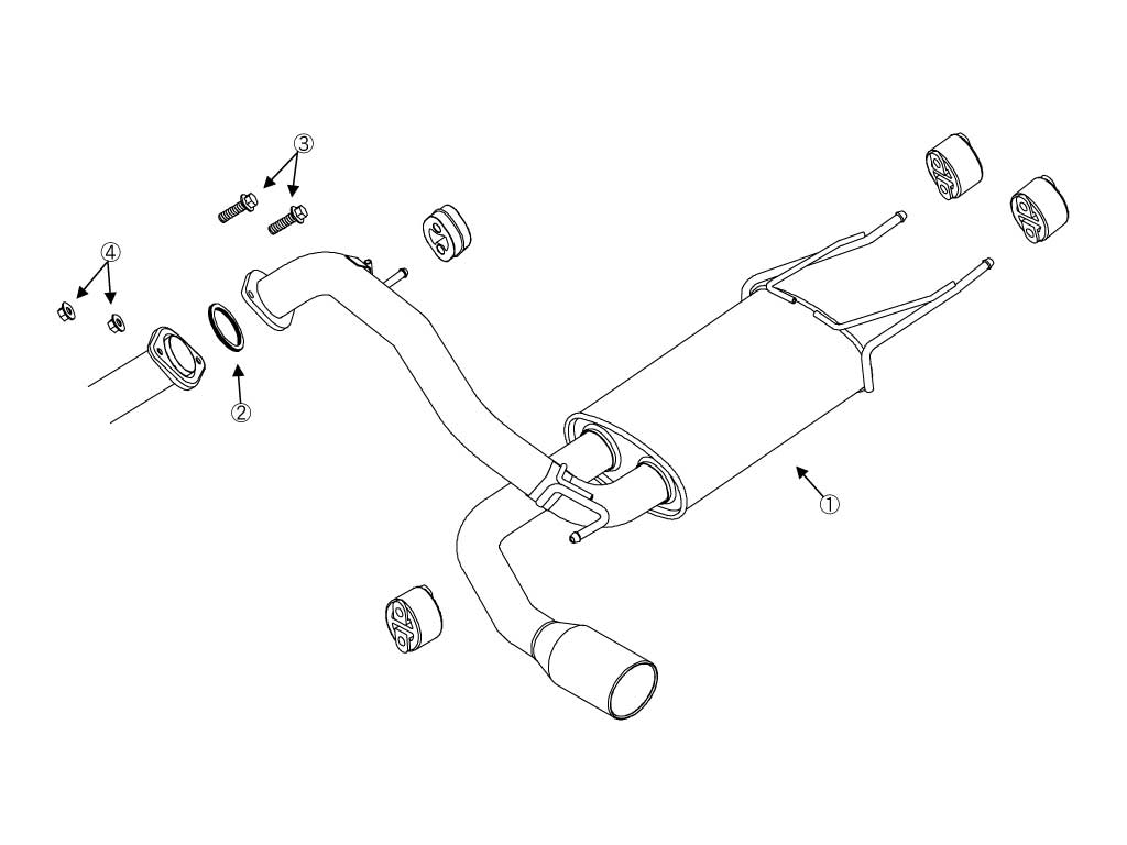 Fujitsubo A-S Exhaust - Mazda Mazda3 BLEFP