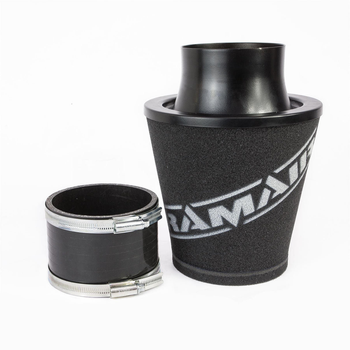 Ramair Ramair Foam Jet Stream Medium Cone Air Filter 100mm (3.9inch) OD Black with Silicone Coupler