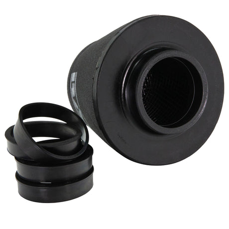 Ramair Ramair Foam 70 - 90mm (2.75inch - 3.5inch) ID Neck Polymer Base Neck Cone Air Filter with Reducing Rings