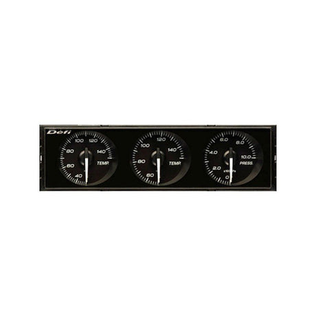 Defi DIN Triple Gauge Cluster - White Dial, White Arm - torquegt