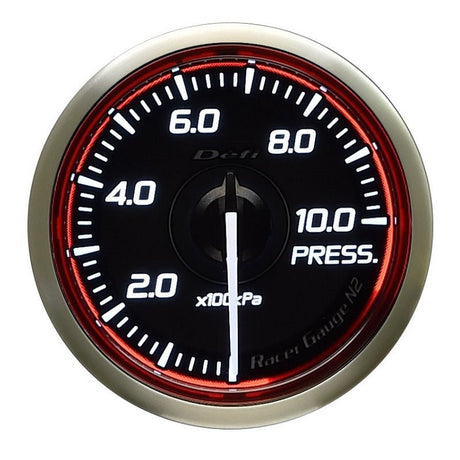 Defi Racer N2 Standalone Gauge - 60mm - Pressure - Red - torquegt