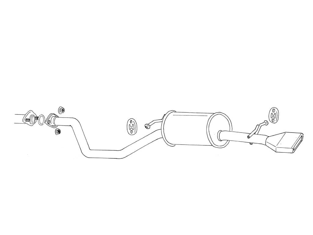 Fujitsubo Wagolis Exhaust - Nissan Serena 2.0/2.5 2WD TC24/RC24