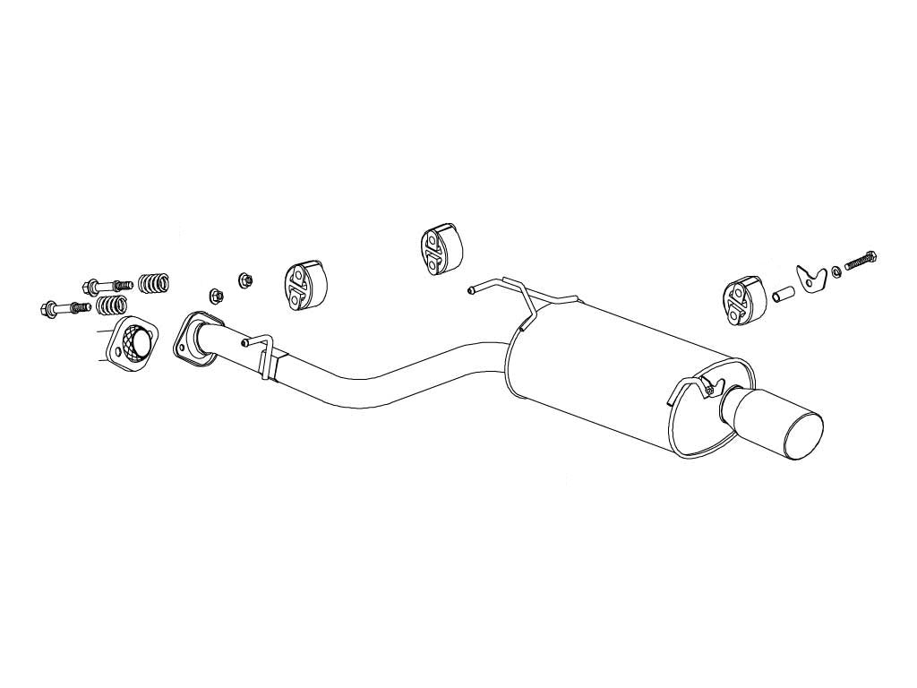 Fujitsubo Wagolis Exhaust - Toyota Wish 2.0(2005+) ANE11W