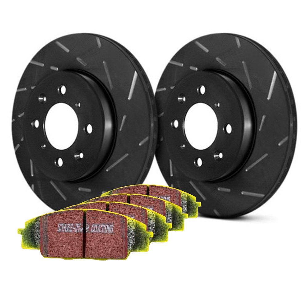 EBC Disc and Pad Kit - Skyline R32 GTR - Front - EBC Yellowstuff (Fast Road/Light Track) - USR Slotted - torquegt
