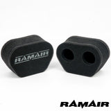 Ramair 2x Twin Inlet Motorcycle Carb Sock Foam Air Filter 74mm