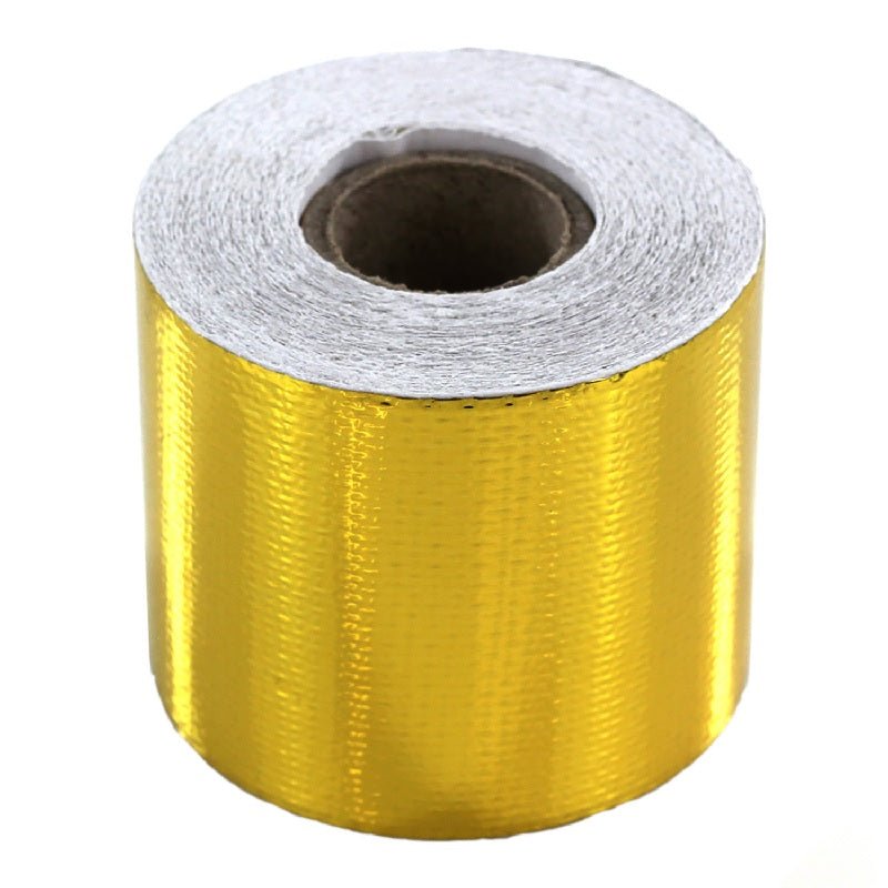 Exoracing 10mx5cm Gold Reflective Heat Shield Tape Adhesive High Temperature - torquegt