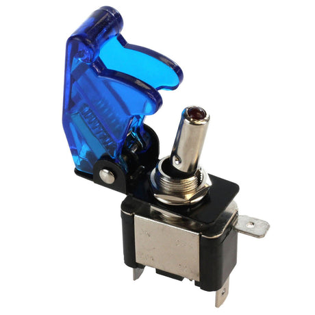 Exoracing 12V Illuminated Rocket Switch Transparent Blue - torquegt