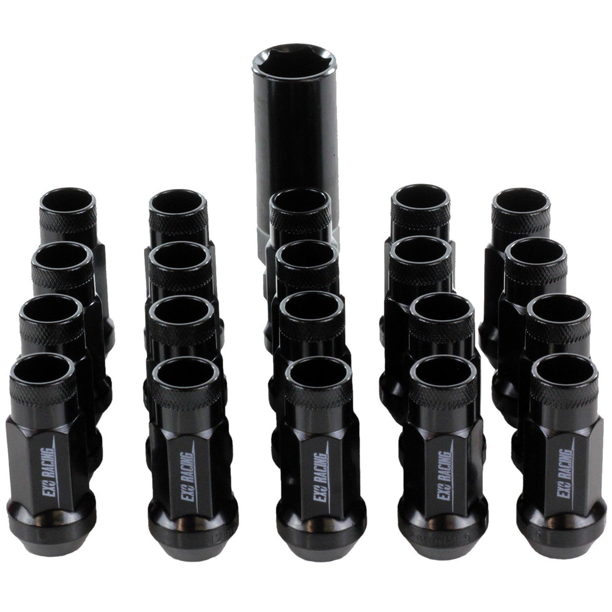 Exoracing Black Wheel Nuts Forged Steel, Set of 20 - M12X1.5 - torquegt