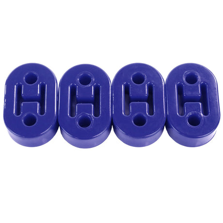 Exoracing Blue Polyurethane Exhaust Hanger Mounts, Pack of 4 - torquegt