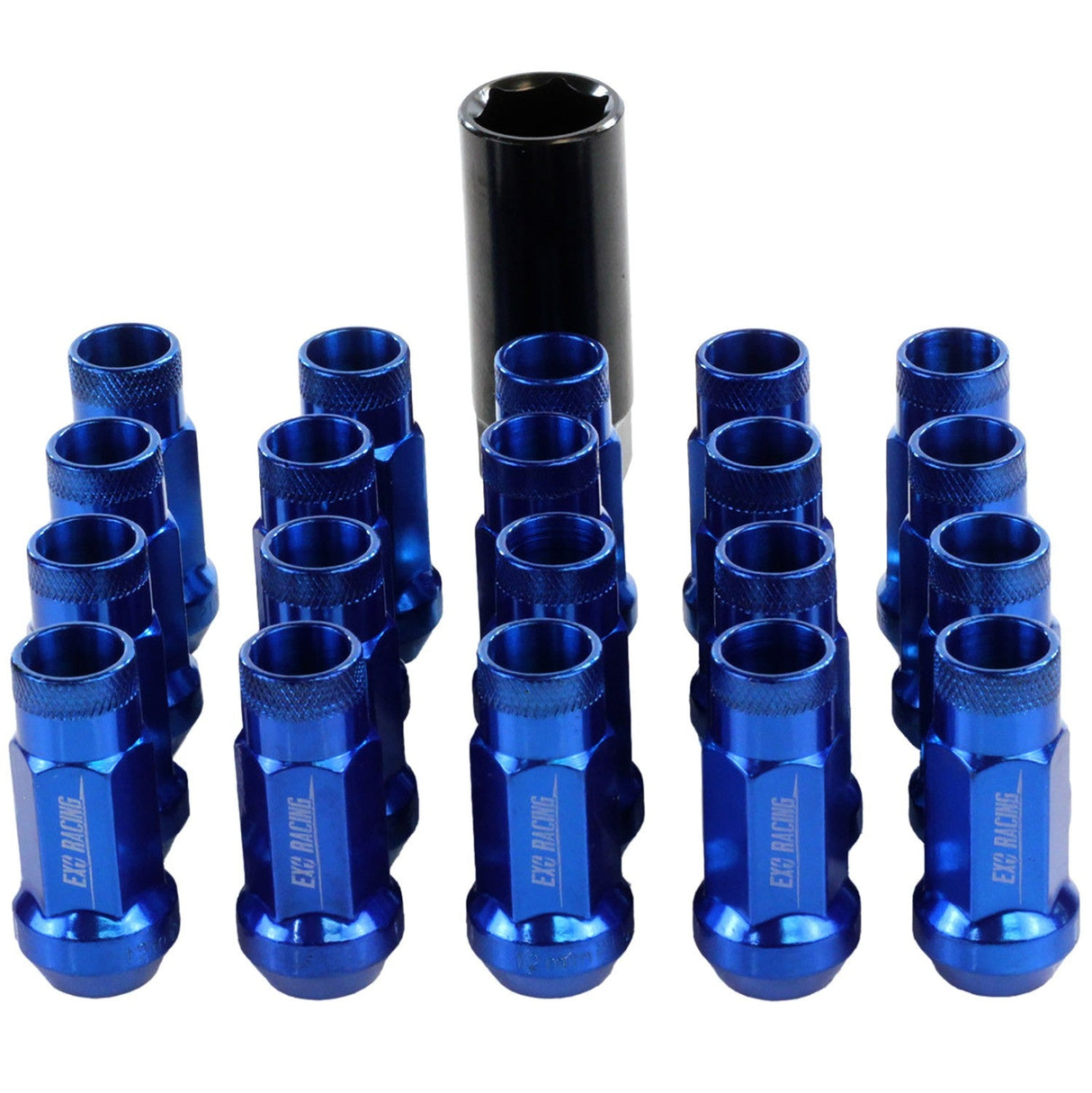 Exoracing Blue Wheel Nuts Forged Steel, Set of 20 - M12X1.25 - torquegt