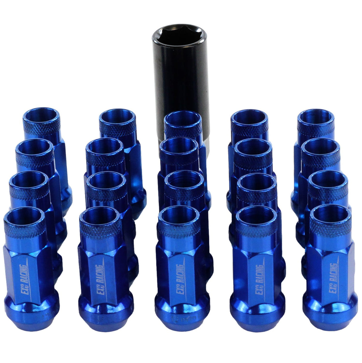 Exoracing Blue Wheel Nuts Forged Steel, Set of 20 - M12X1.5 - torquegt