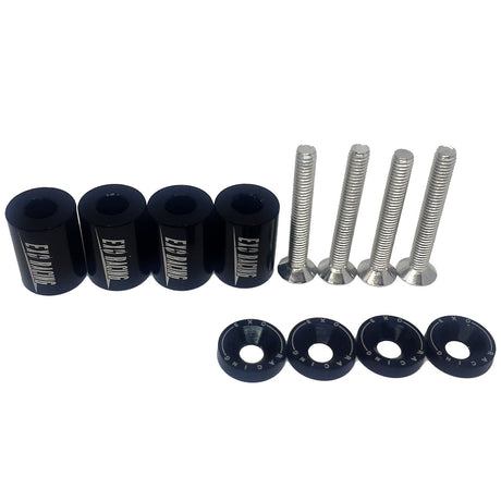 Exoracing Bonnet Raisers Spacer 1" Black - torquegt