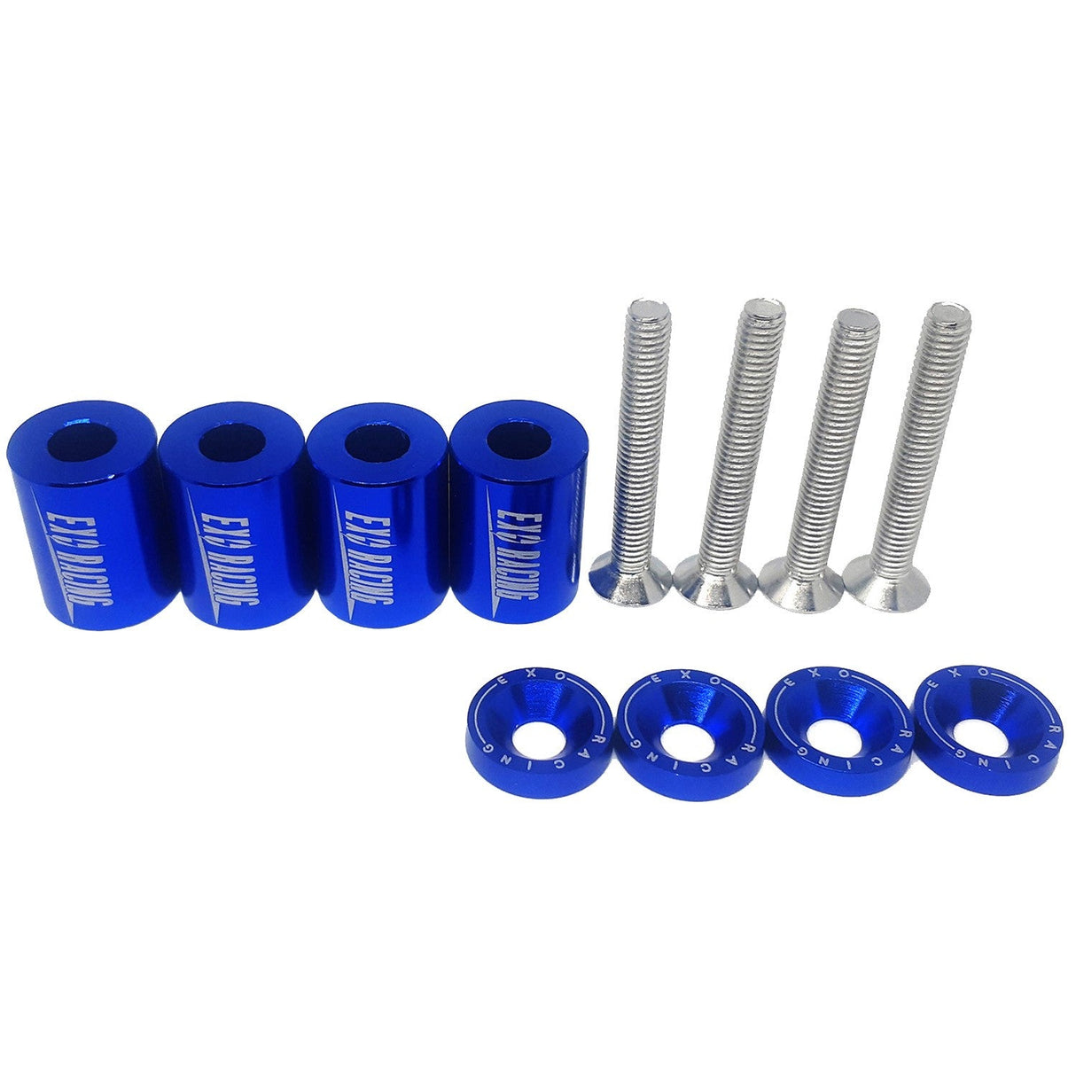 Exoracing Bonnet Raisers Spacer 1" Blue - torquegt