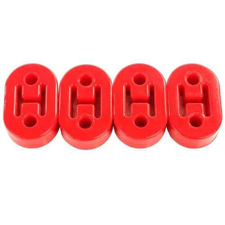 Exoracing Red Polyurethane Exhaust Hanger Mounts, Pack of 4 - torquegt