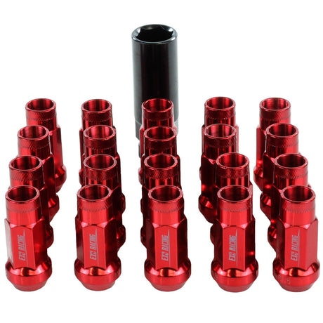 Exoracing Red Wheel Nuts Forged Steel, Set of 20 - M12X1.5 - torquegt