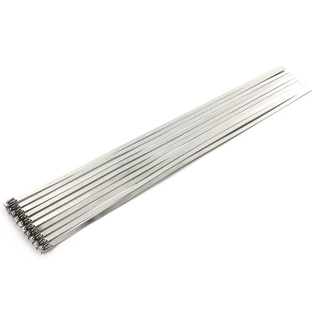 Exoracing Stainless Steel Cable Ties, Pack of 10 - 4.6mm X 300mm - torquegt