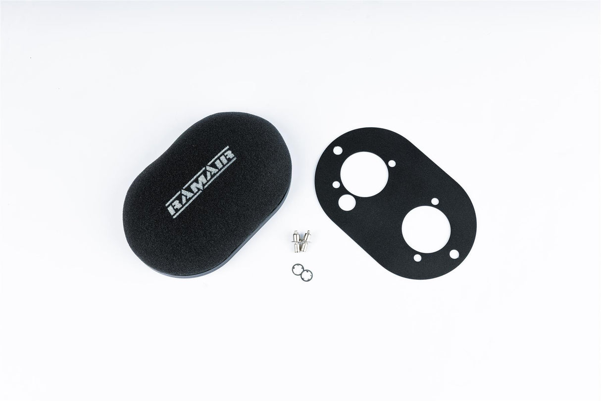 Ramair Domed Carb Air Filter & Baseplate to fit Dellorto 40 DHLA  - 40mm Internal Height