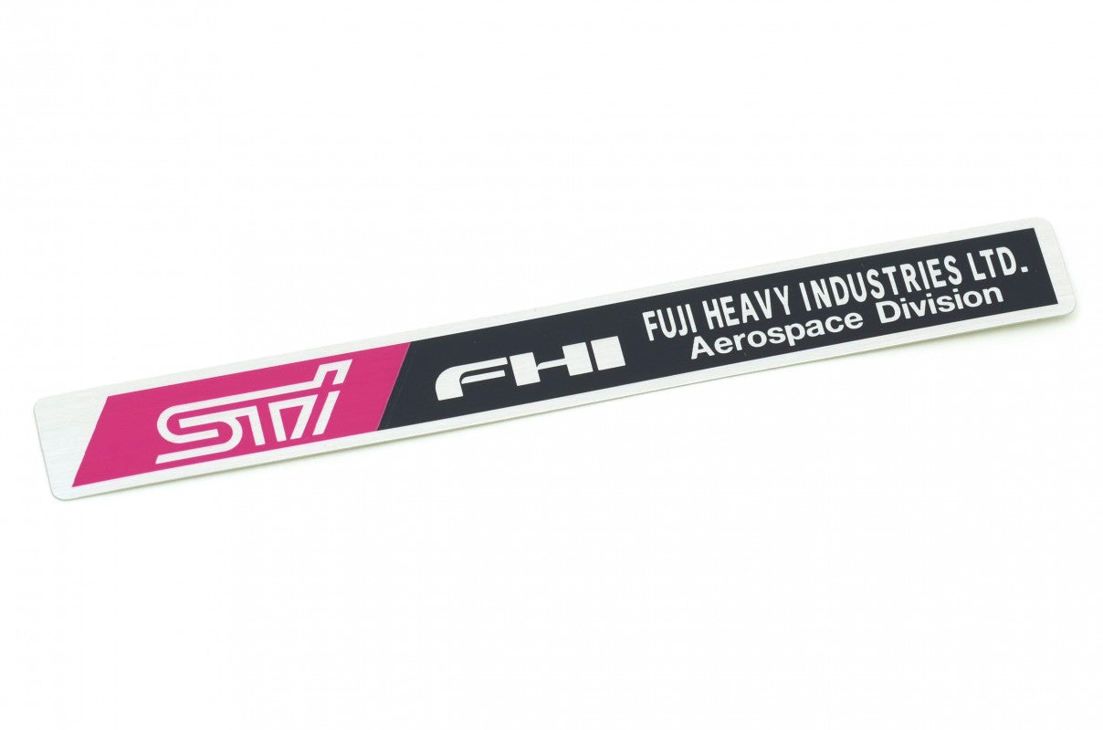 Subaru STI FHI Aerospace Division Front Strut Tower Brace Decal