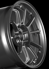 Advan RZ-DF2 Alloy Wheel - 19x9 ET25 5x114.3 Diamond Cut & Racing Titanium Black