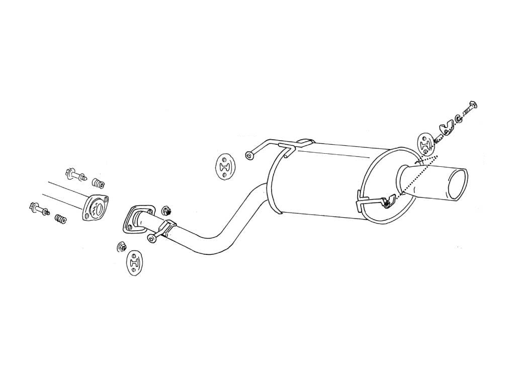 Fujitsubo Wagolis Exhaust - Toyota Wish 2.0Z ANE11W