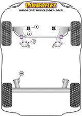 Powerflex Front Wishbone Rear Bush - Civic FN2