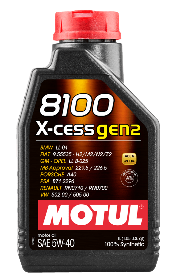 Motul 8100 X-Cess Gen2 Engine Oil - 5W40 1L