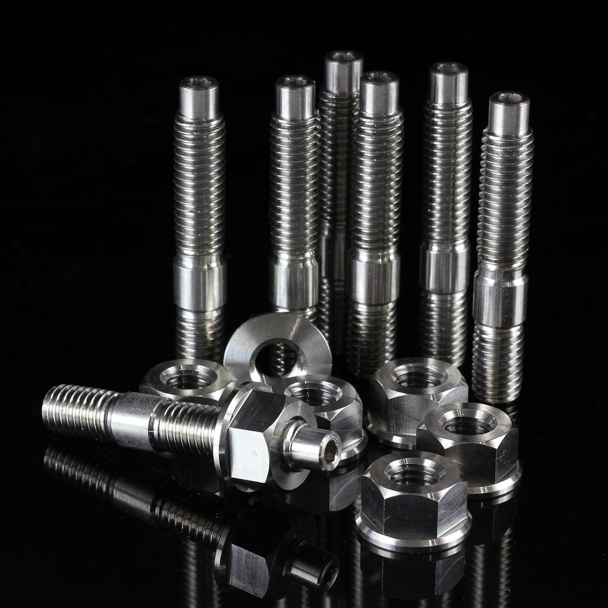 T7Design Honda Titanium M8-1.25 Inlet/Intake Manifold Nut & Stud Kit (Various Engines)
