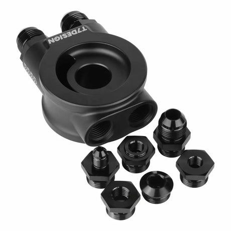 T7Design Honda K20 K24 Oil Cooler Sandwich Plate (Non-Thermostatic)