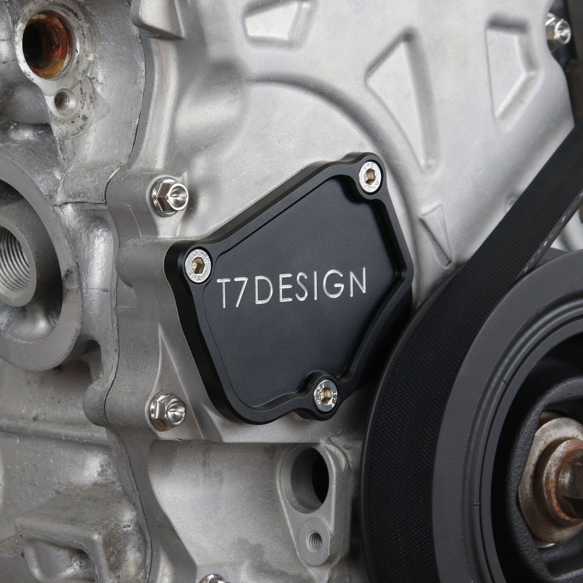 T7Design Honda K20 K24 Timing Chain Tensioner Cover - Black