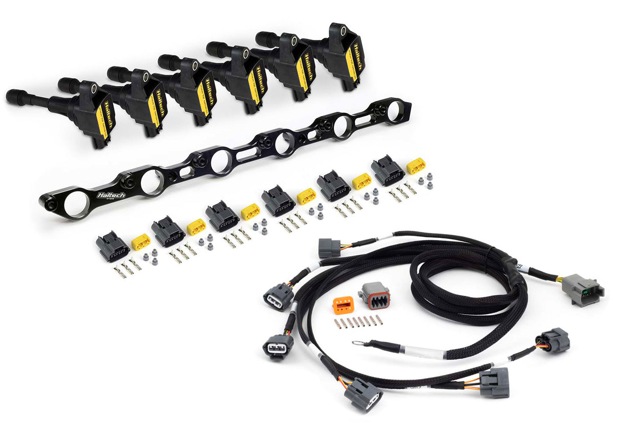 Haltech R35 Coil Conversion Kit for Toyota JZ (Bracket, Coils, Connectors & Harness)