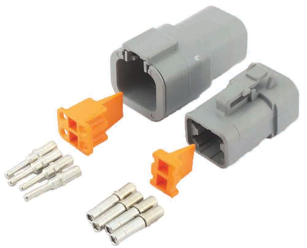 Haltech DTP-4 Connector Plug and Pins Set (25 Amp)