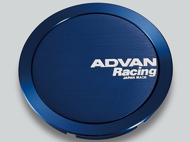 Advan Alloy Wheel Centre Cap, ϕ73, Full Flat Type for 114.3 / 120 PCD - Blue Alumite