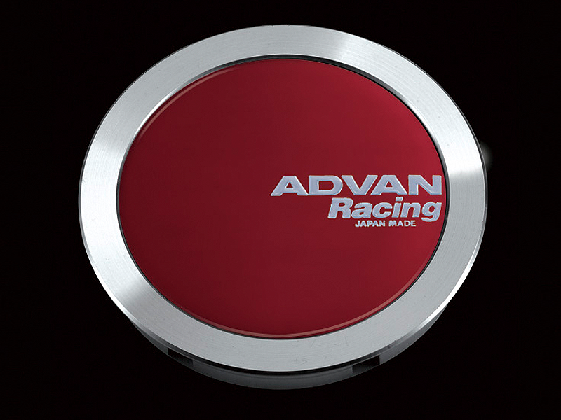Advan Alloy Wheel Centre Cap, ϕ73, Full Flat Type for 114.3 / 120 PCD - Candy Red