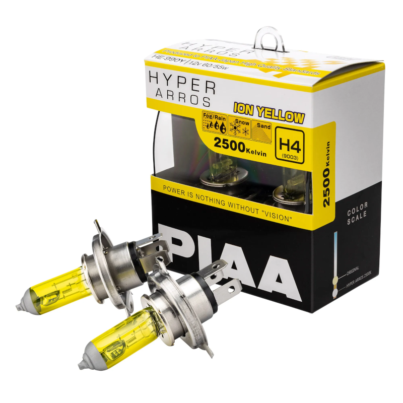 PIAA Hyper Arros Ion Yellow Bulb 2500K - H4