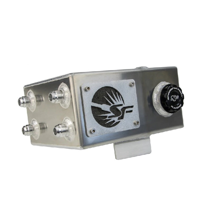 SpeedFactory Angled Oil Catch Can With Coolant Overflow Tank